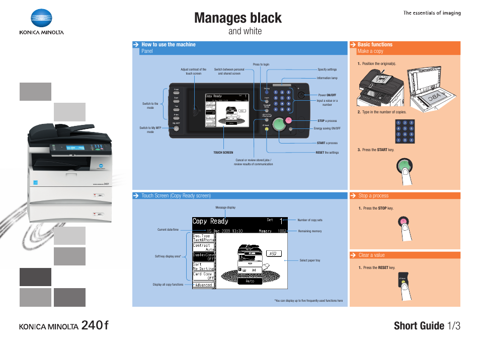 Konica Minolta Konica Minolta 240f User Manual | 3 pages