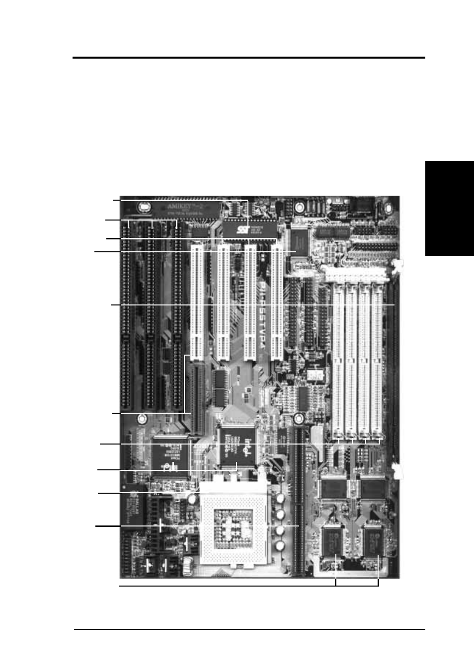 Ii. features, Parts of the motherboard | Asus P/I-P55TVP4 User Manual | Page 9 / 64