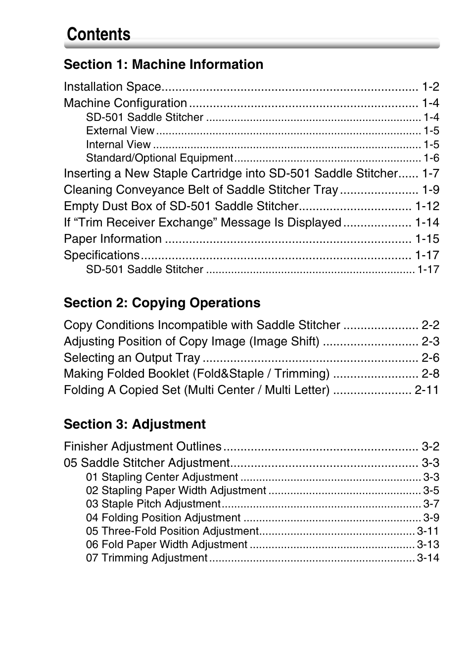 Konica Minolta SD-501 User Manual | Page 3 / 52