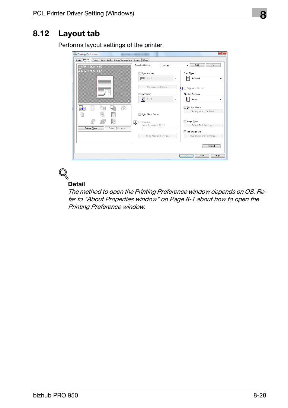 12 layout tab, Layout tab -28 | Konica Minolta bizhub PRO 950 User Manual | Page 145 / 320