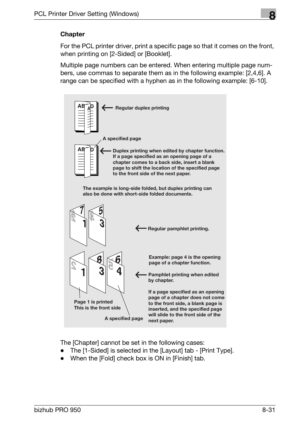 Chapter | Konica Minolta bizhub PRO 950 User Manual | Page 148 / 320