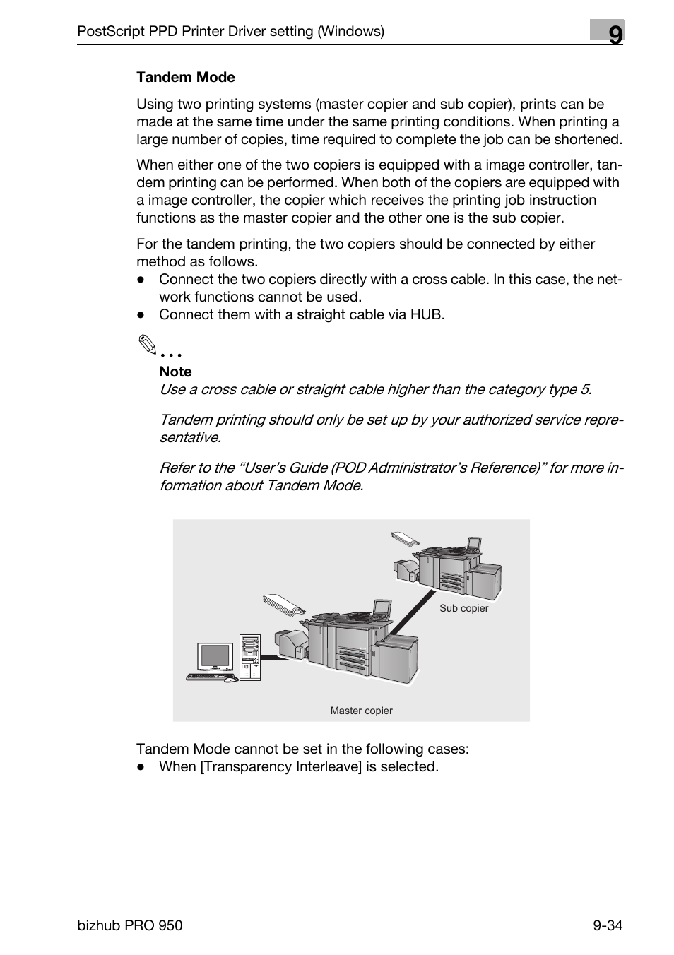 Tandem mode | Konica Minolta bizhub PRO 950 User Manual | Page 219 / 320