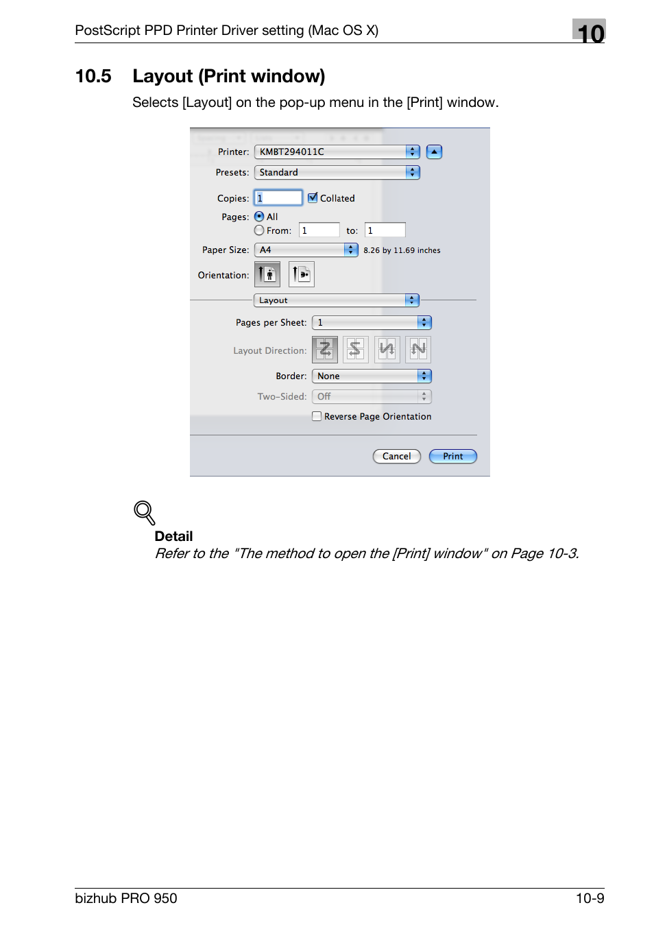 5 layout (print window), Layout (print window) -9 | Konica Minolta bizhub PRO 950 User Manual | Page 228 / 320