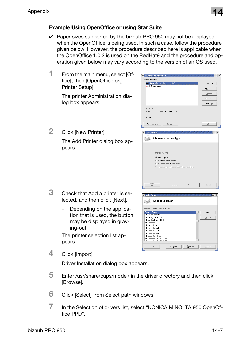 Example using openoffice or using star suite | Konica Minolta bizhub PRO 950 User Manual | Page 309 / 320