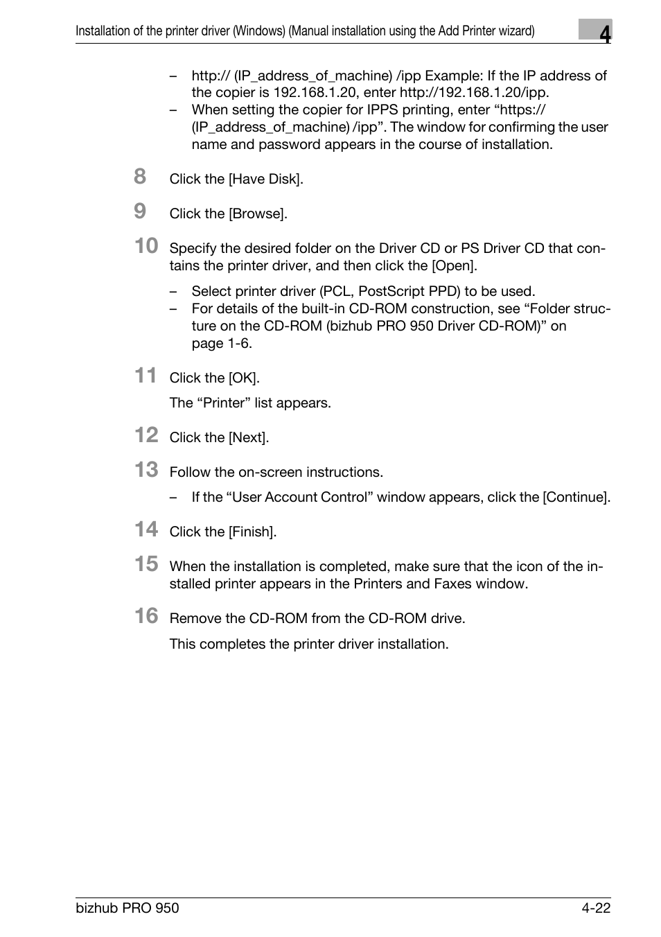 Konica Minolta bizhub PRO 950 User Manual | Page 54 / 320