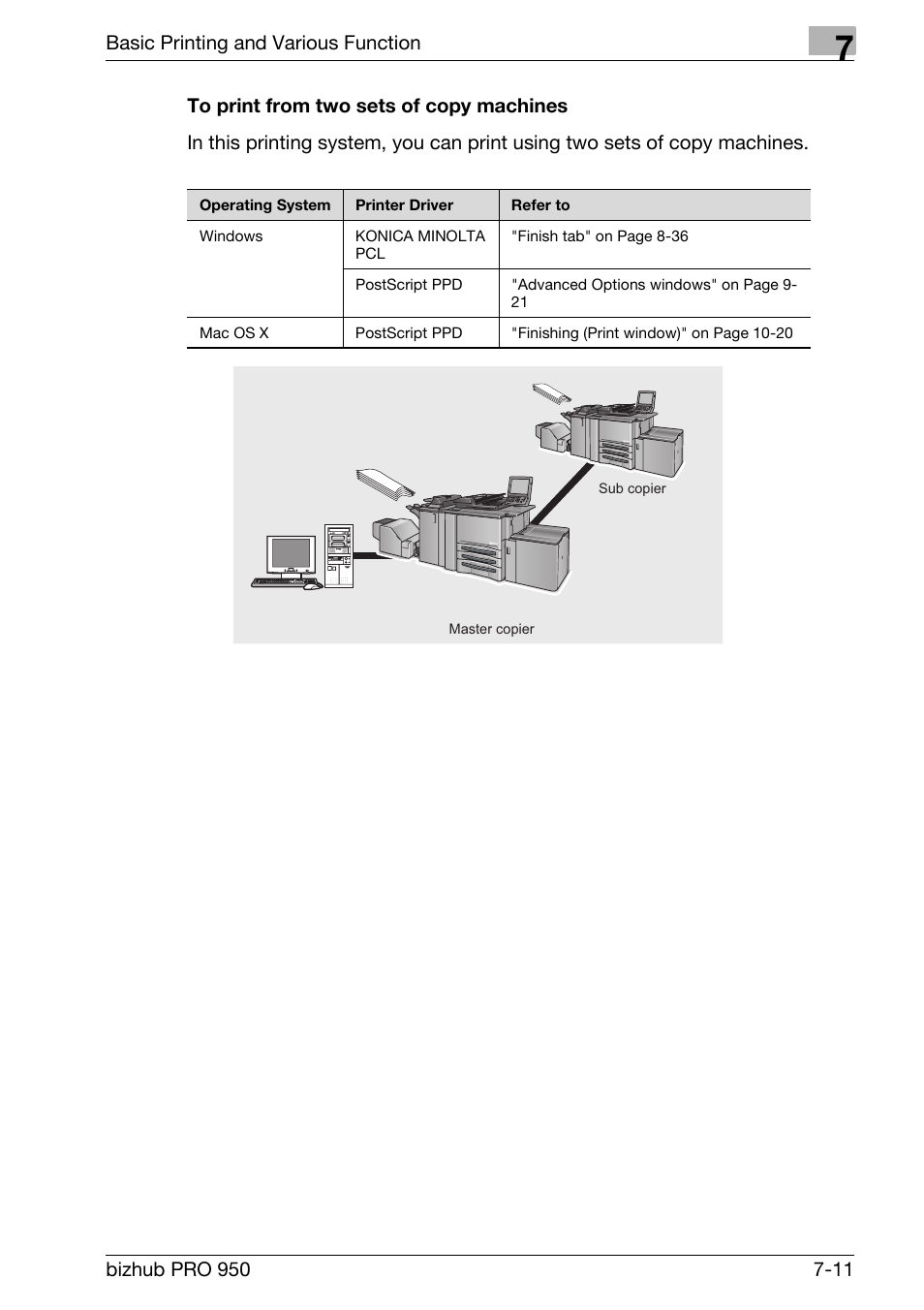 To print from two sets of copy machines | Konica Minolta bizhub PRO 950 User Manual | Page 96 / 320