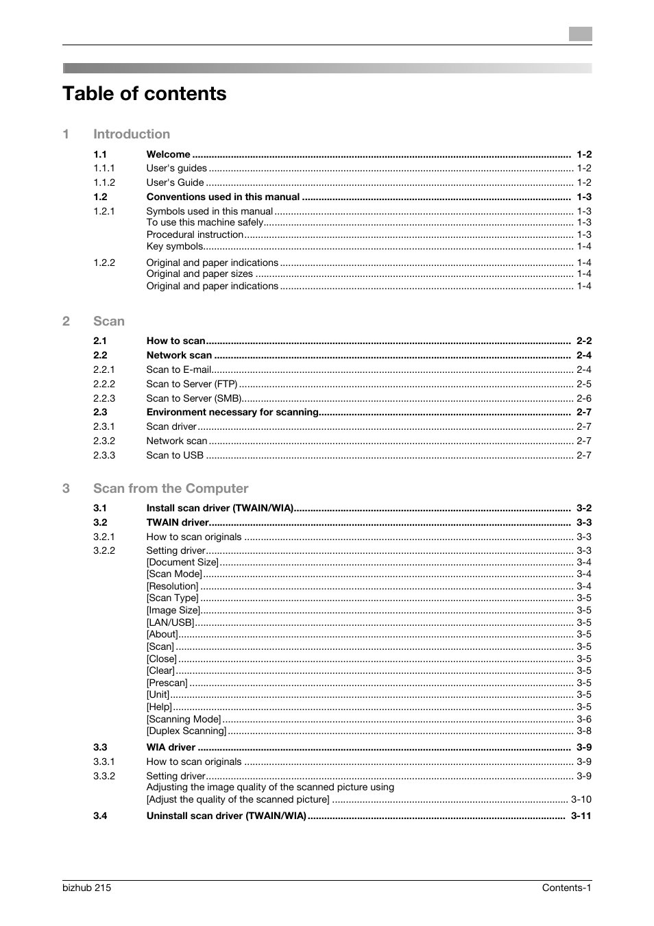 Konica Minolta Bizhub 215 User Manual | Page 2 / 91