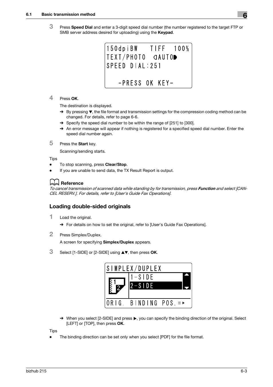 Loading double-sided originals, Loading double-sided originals -3 | Konica Minolta Bizhub 215 User Manual | Page 56 / 91