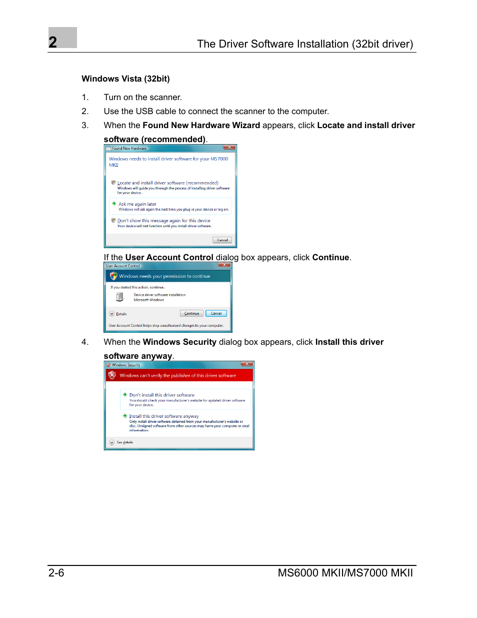 Windows vista (32bit) | Konica Minolta MS7000 MKII User Manual | Page 14 / 72