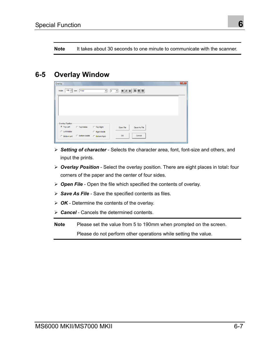 Overlay window, 5 overlay window | Konica Minolta MS7000 MKII User Manual | Page 67 / 72