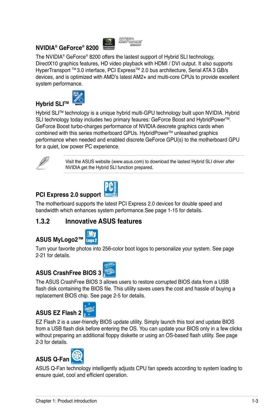 2 innovative asus features | Asus M3N78-CM User Manual | Page 13 / 62