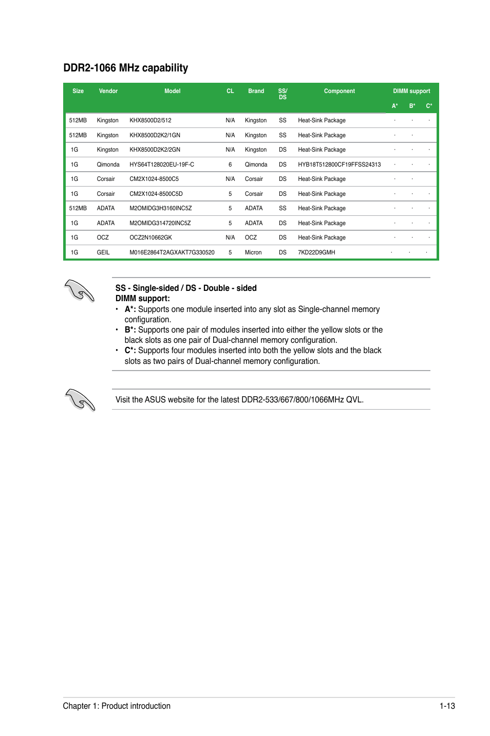 Chapter 1: product introduction 1-13 | Asus M3N78-CM User Manual | Page 23 / 62