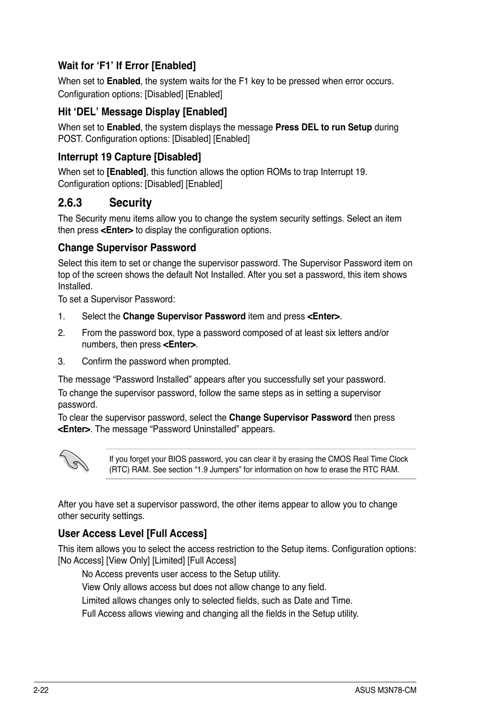 3 security | Asus M3N78-CM User Manual | Page 58 / 62