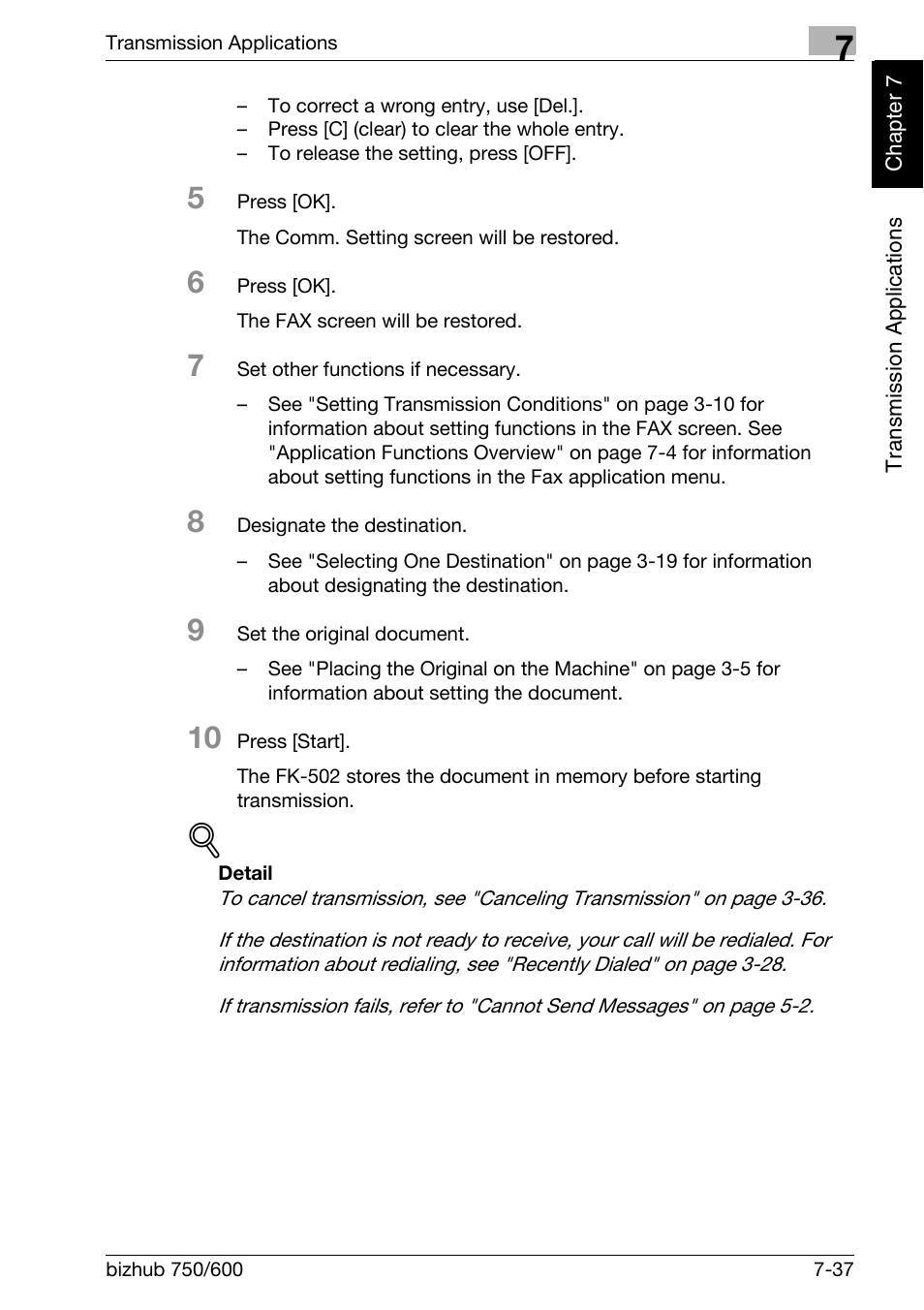 Konica Minolta FK-502 User Manual | Page 174 / 458