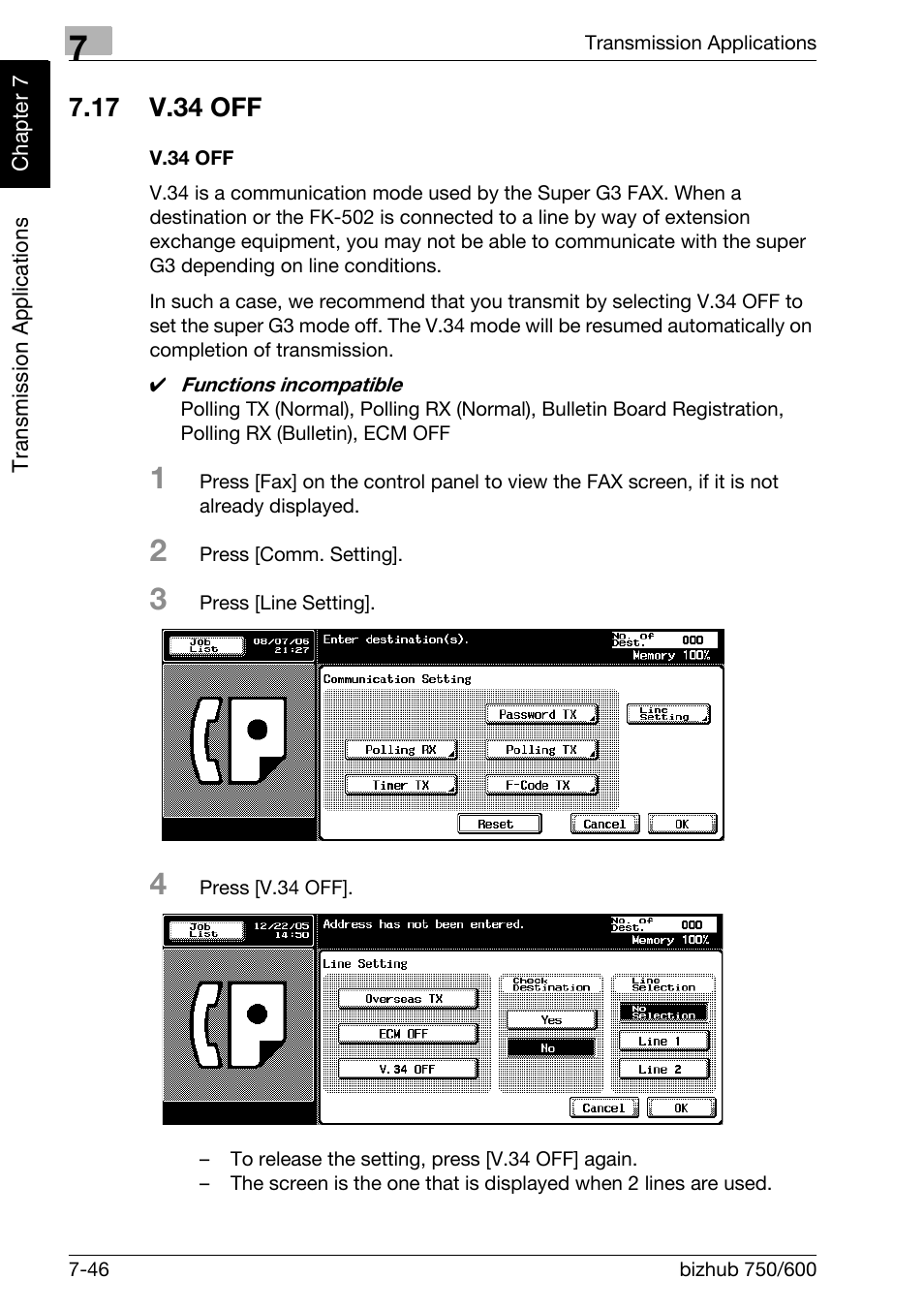 17 v.34 off, V.34 off, V.34 off -46 | Konica Minolta FK-502 User Manual | Page 183 / 458