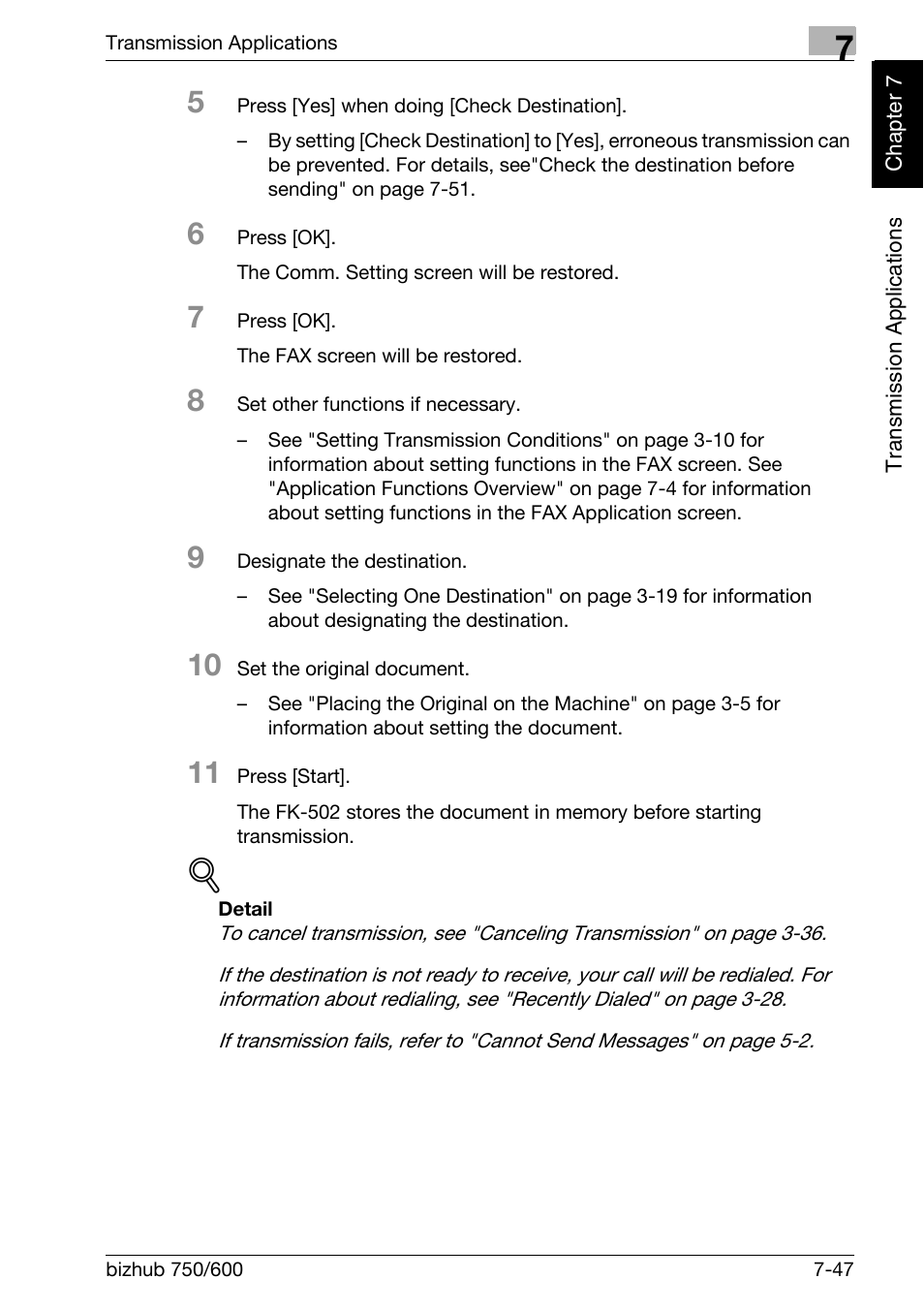 Konica Minolta FK-502 User Manual | Page 184 / 458