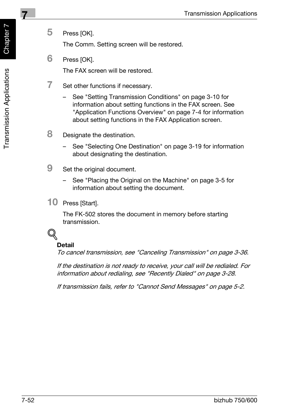 Konica Minolta FK-502 User Manual | Page 189 / 458