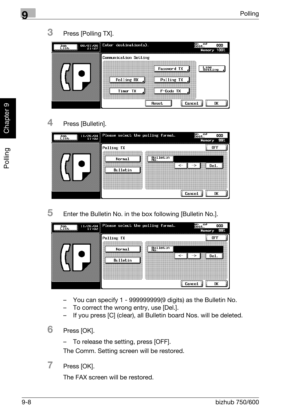 Konica Minolta FK-502 User Manual | Page 209 / 458