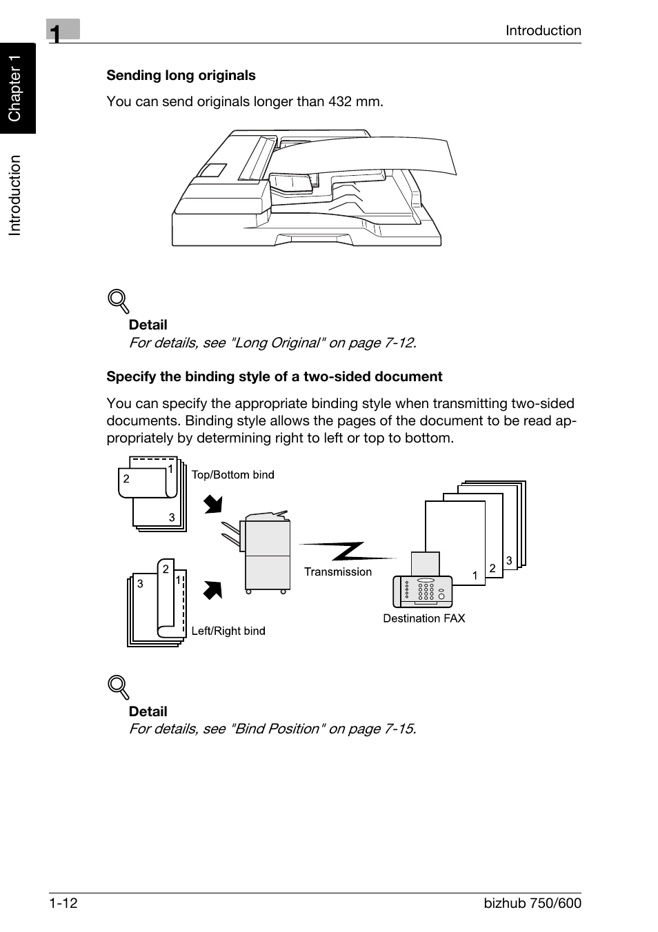 Sending long originals, Specify the binding style of a two-sided document | Konica Minolta FK-502 User Manual | Page 21 / 458