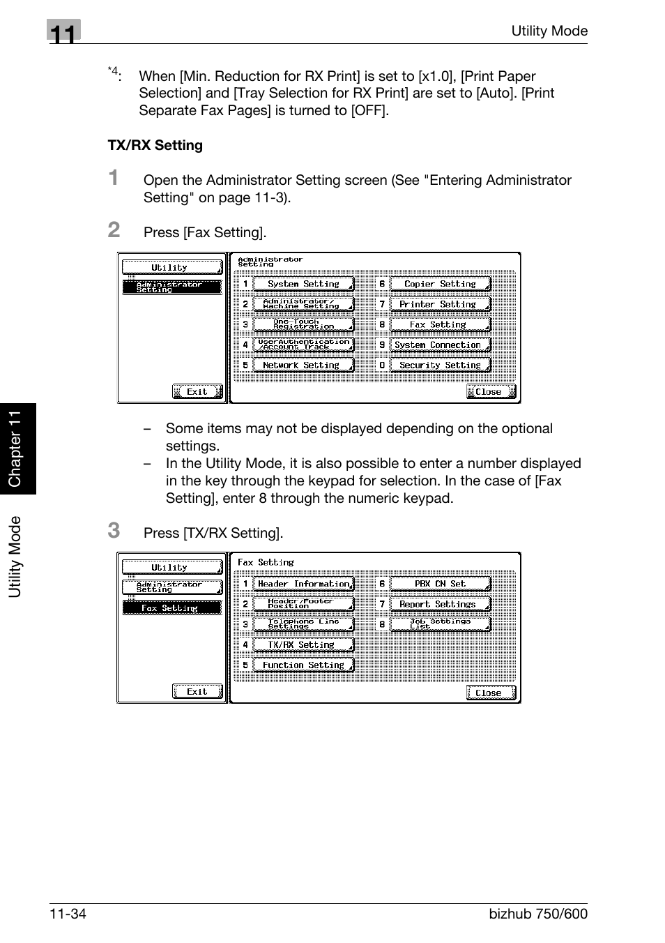 Tx/rx setting | Konica Minolta FK-502 User Manual | Page 303 / 458