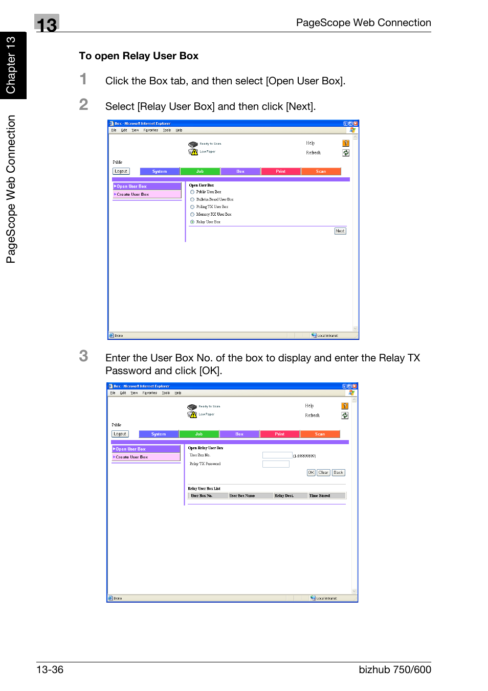 To open relay user box | Konica Minolta FK-502 User Manual | Page 435 / 458