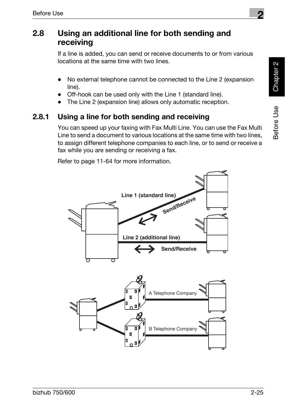 1 using a line for both sending and receiving, Using a line for both sending and receiving -25 | Konica Minolta FK-502 User Manual | Page 54 / 458