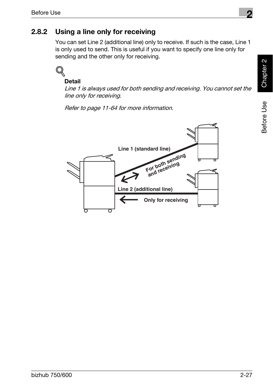 2 using a line only for receiving, Using a line only for receiving -27 | Konica Minolta FK-502 User Manual | Page 56 / 458