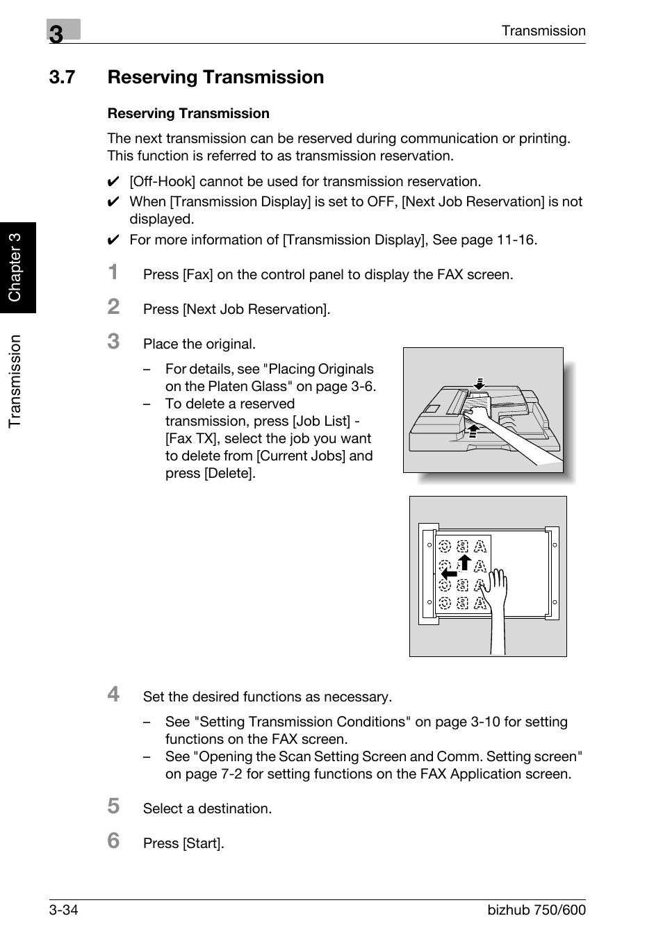 7 reserving transmission, Reserving transmission, Reserving transmission -34 | Konica Minolta FK-502 User Manual | Page 93 / 458