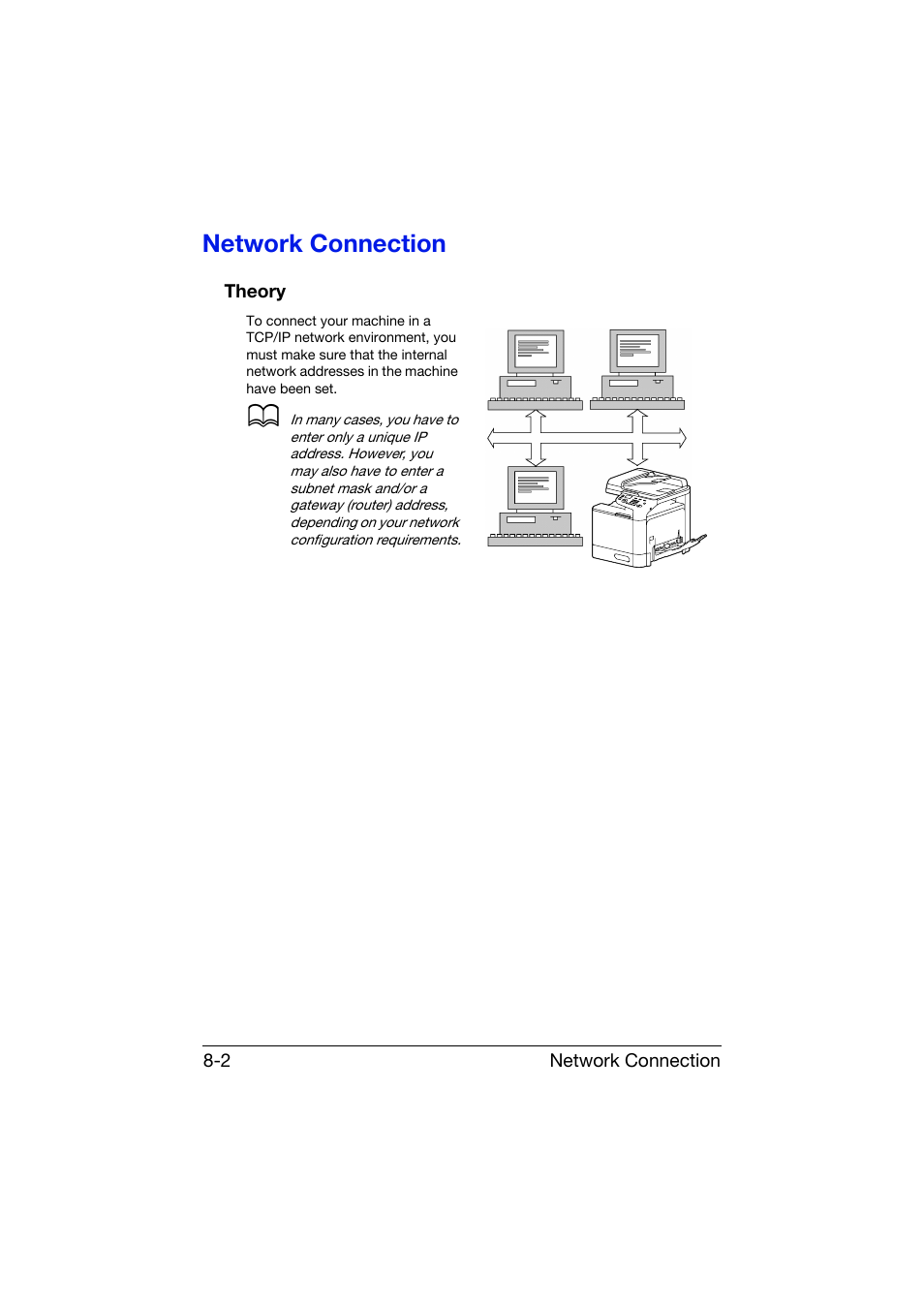 Network connection, Theory, Network connection -2 | Theory -2 | Konica Minolta bizhub C25 User Manual | Page 249 / 551