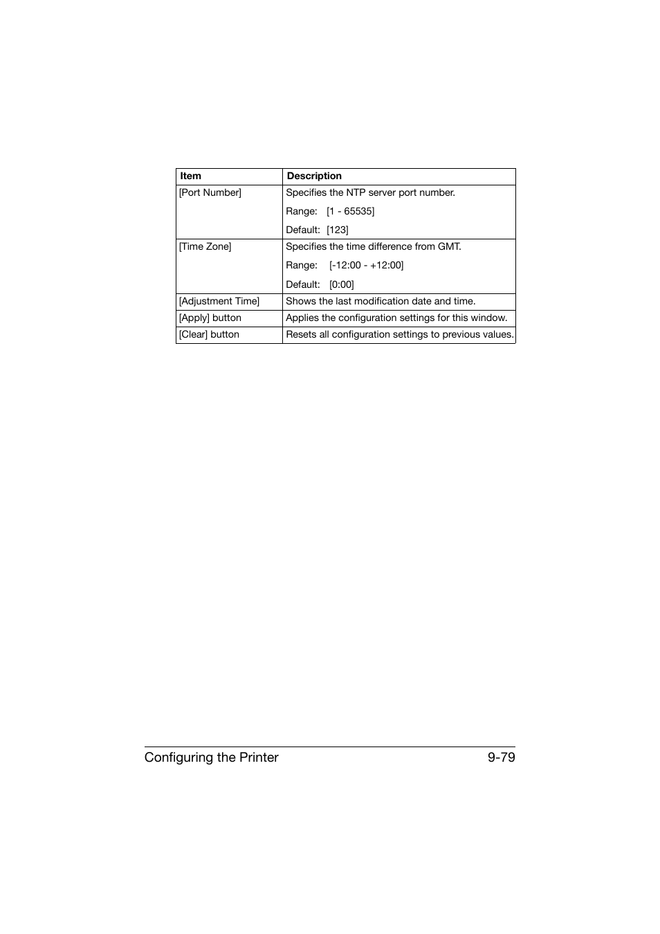 Configuring the printer 9-79 | Konica Minolta bizhub C25 User Manual | Page 366 / 551