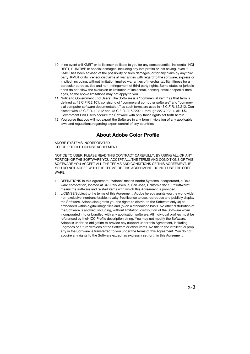 About adobe color profile | Konica Minolta bizhub C25 User Manual | Page 4 / 551