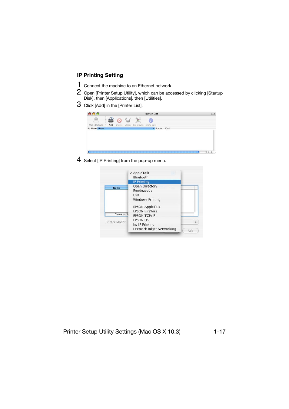 Ip printing setting, Ip printing setting -17 | Konica Minolta bizhub C25 User Manual | Page 46 / 551