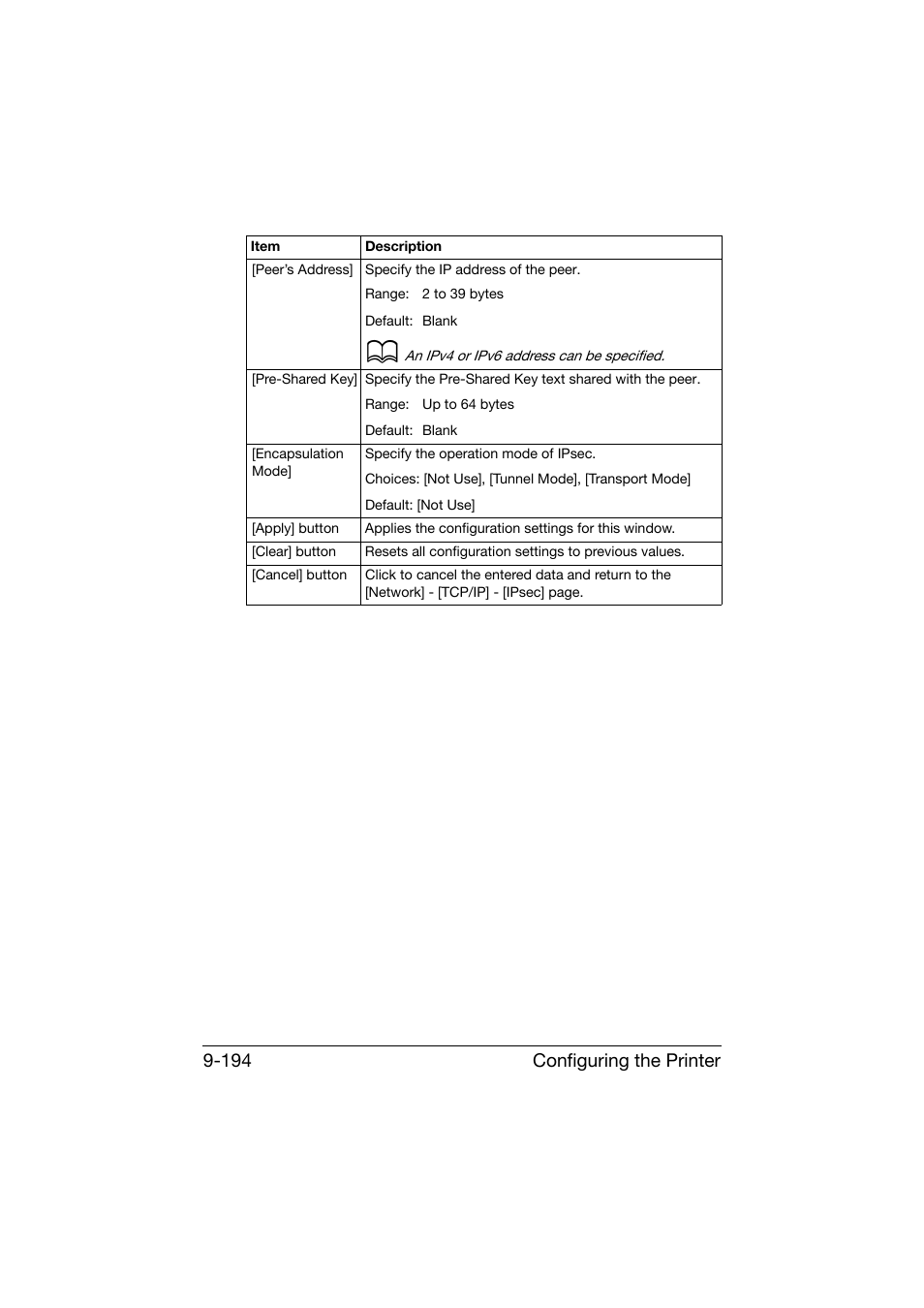 Configuring the printer 9-194 | Konica Minolta bizhub C25 User Manual | Page 481 / 551