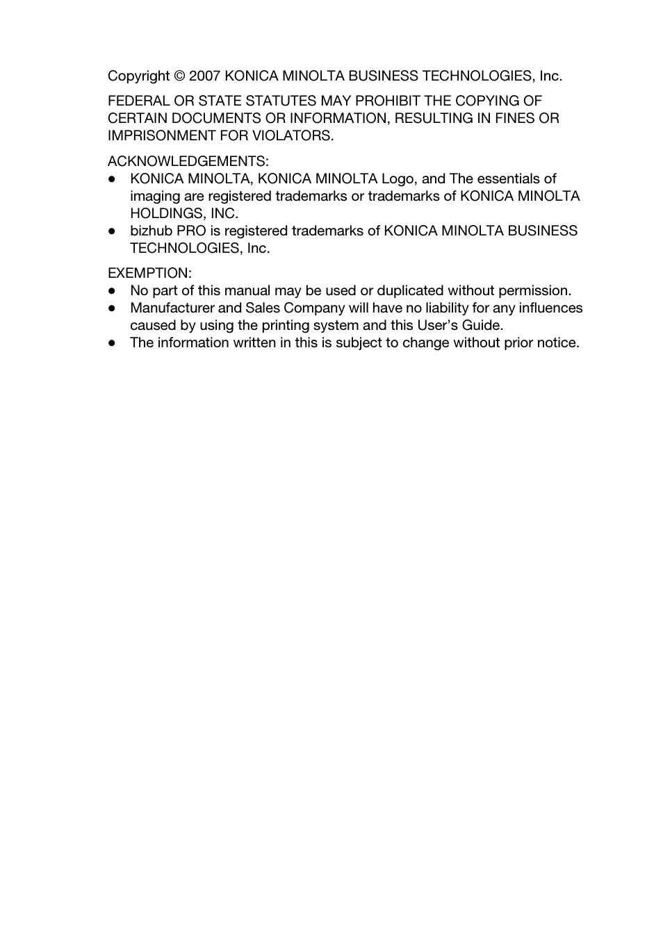 Konica Minolta bizhub PRO C6500 User Manual | Page 4 / 32