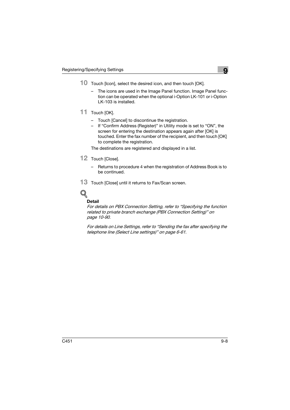 Konica Minolta FK-502 User Manual | Page 268 / 492