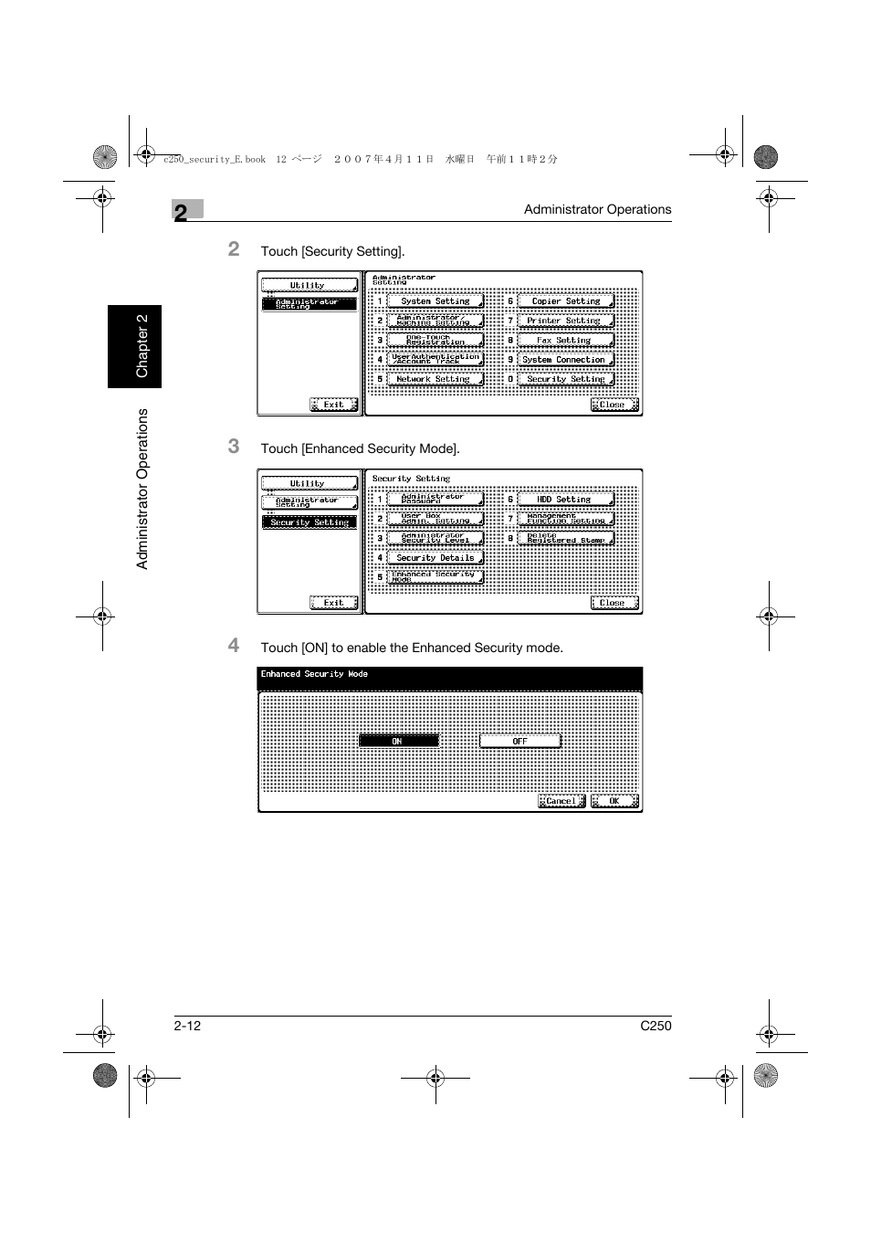 Konica Minolta bizhub C250 User Manual | Page 31 / 188