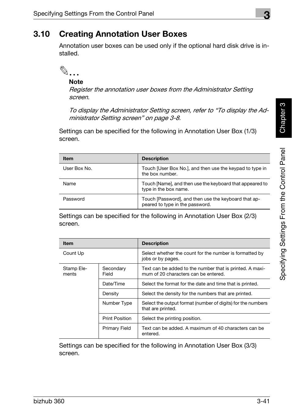 10 creating annotation user boxes, Creating annotation user boxes -41 | Konica Minolta bizhub 360 User Manual | Page 166 / 414