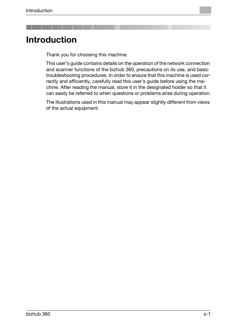 Introduction | Konica Minolta bizhub 360 User Manual | Page 2 / 414