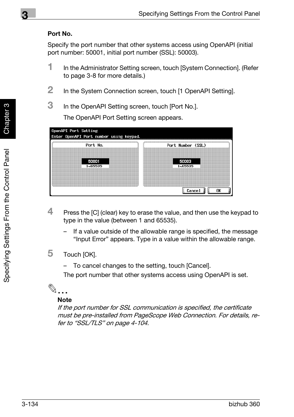 Port no -134 | Konica Minolta bizhub 360 User Manual | Page 259 / 414