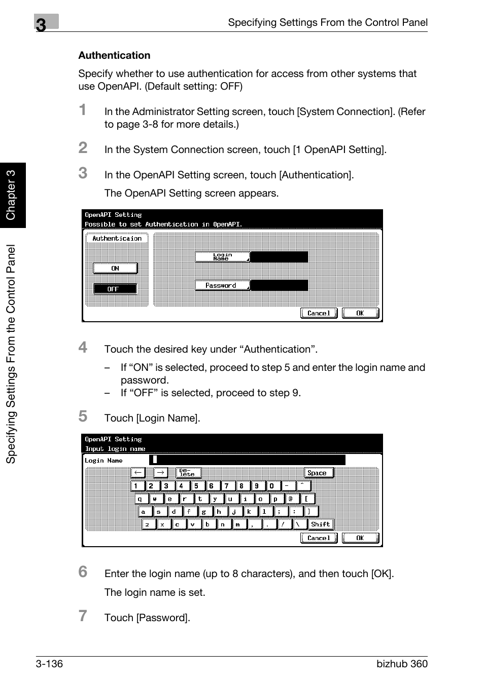 Authentication -136 | Konica Minolta bizhub 360 User Manual | Page 261 / 414