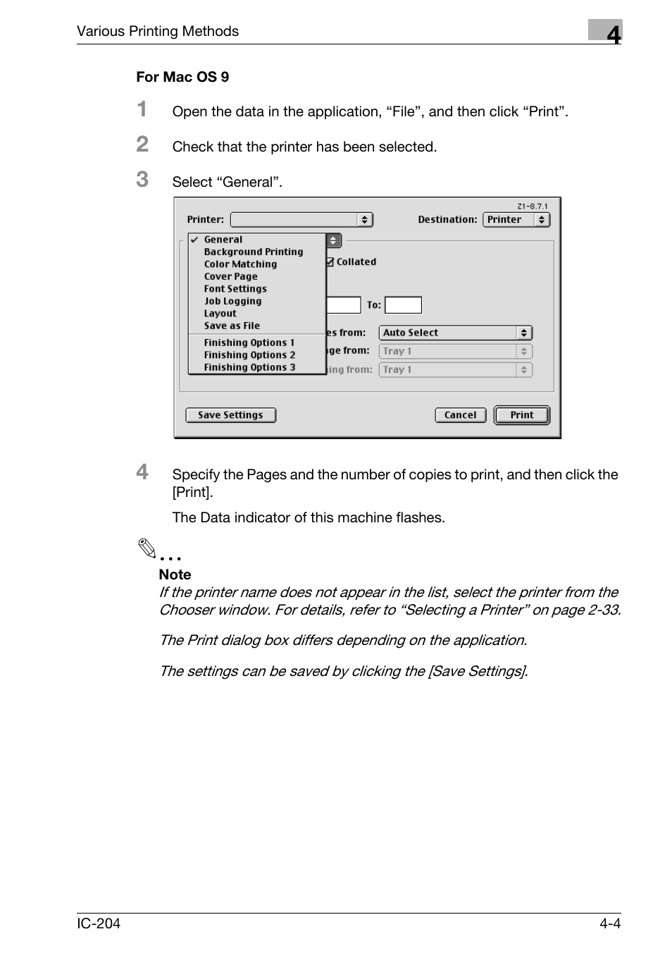 For mac os 9 -4 | Konica Minolta bizhub 420 User Manual | Page 106 / 401