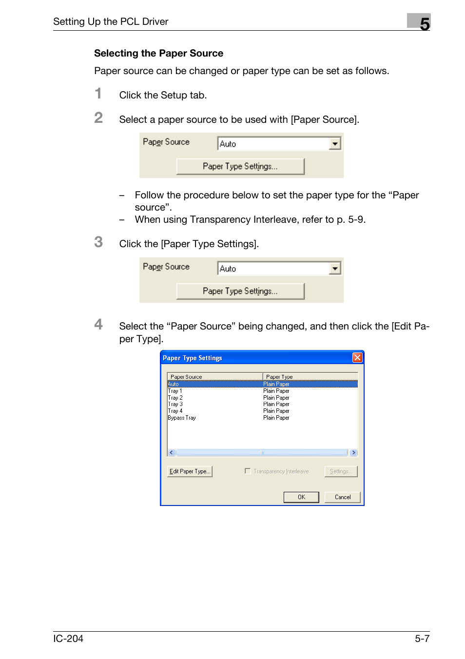 Selecting the paper source -7 | Konica Minolta bizhub 420 User Manual | Page 139 / 401