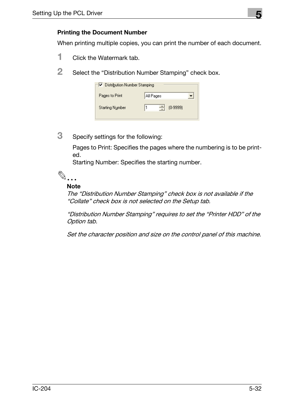 Printing the document number -32 | Konica Minolta bizhub 420 User Manual | Page 164 / 401