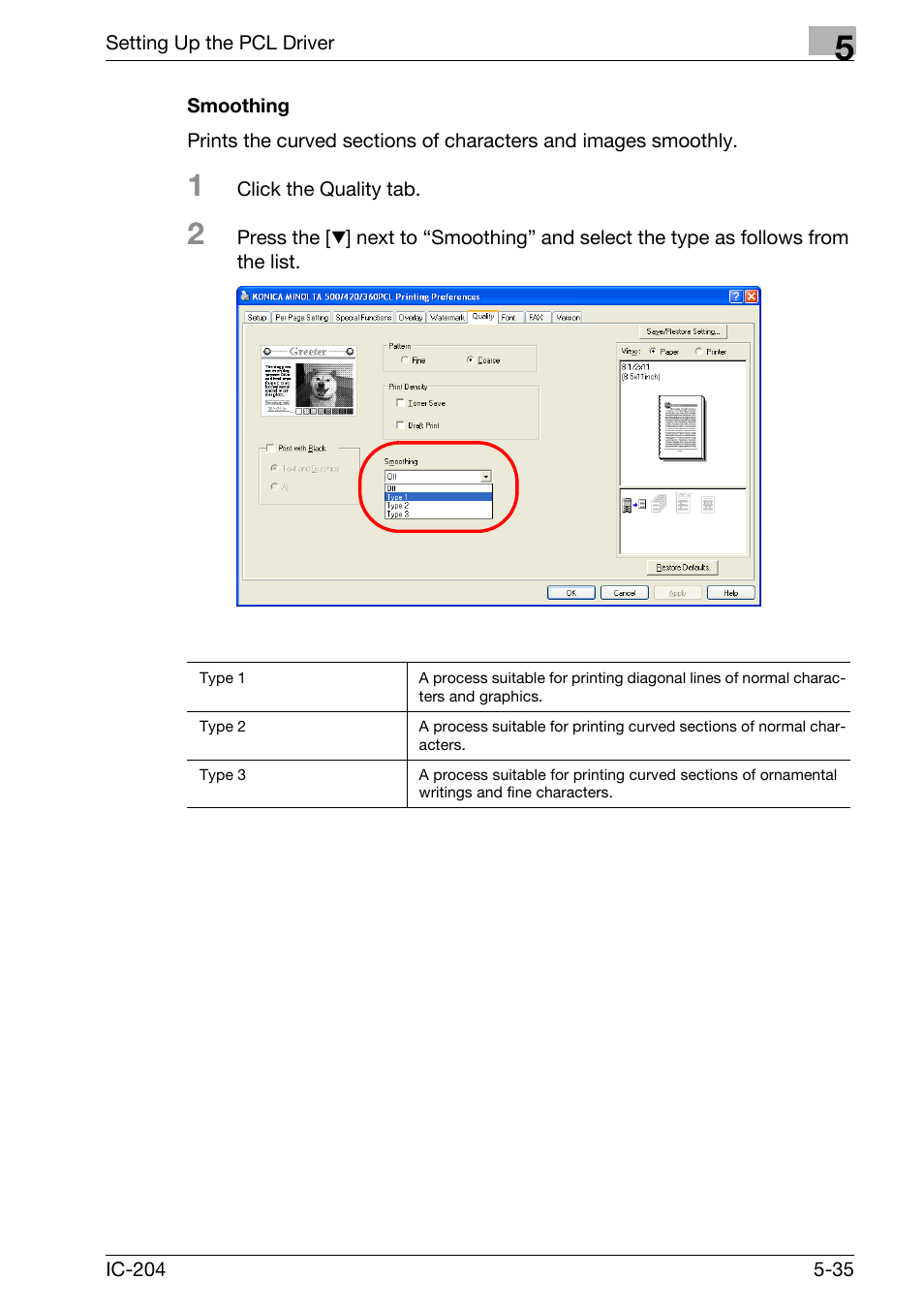 Smoothing -35 | Konica Minolta bizhub 420 User Manual | Page 167 / 401