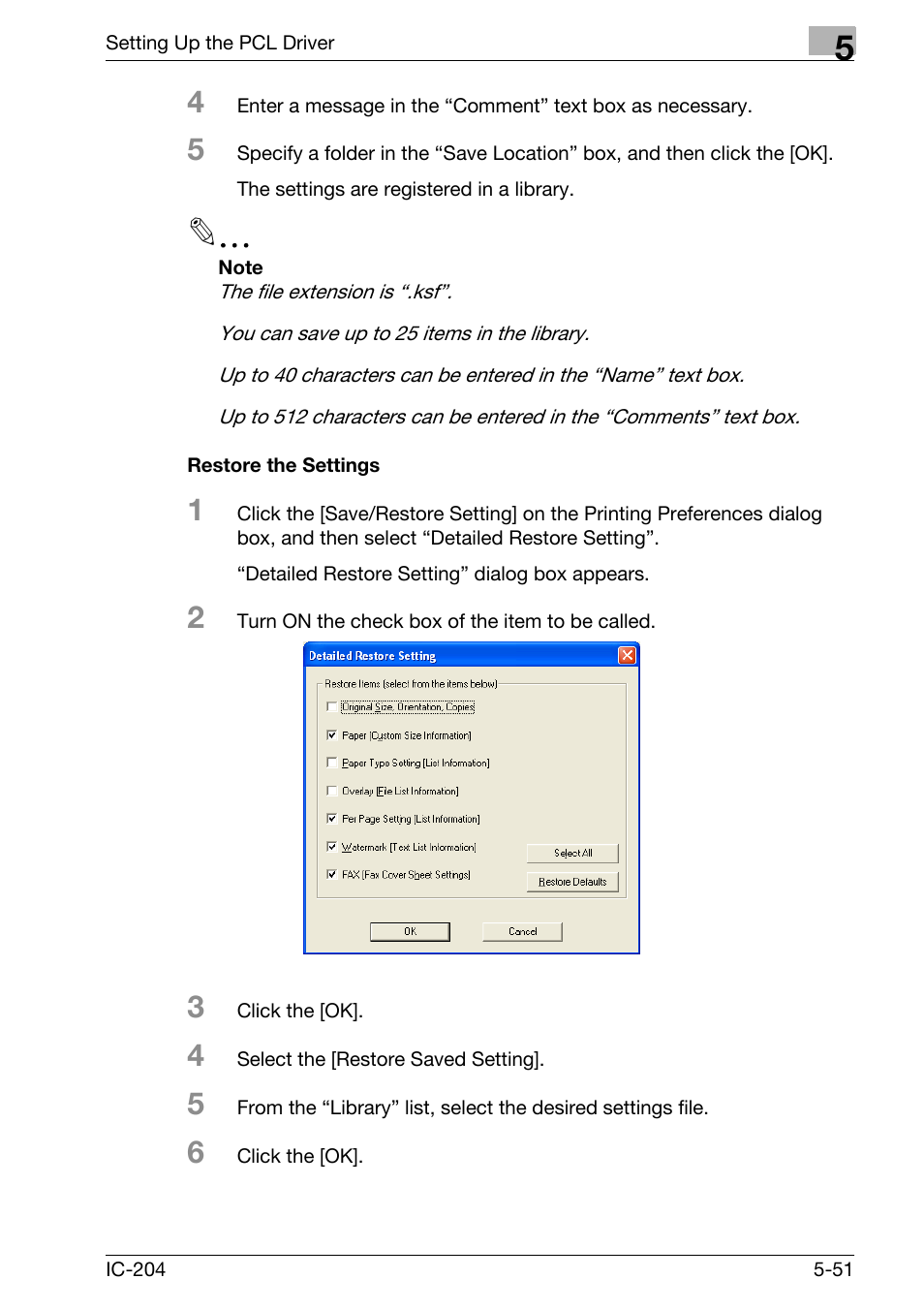 Restore the settings -51 | Konica Minolta bizhub 420 User Manual | Page 183 / 401