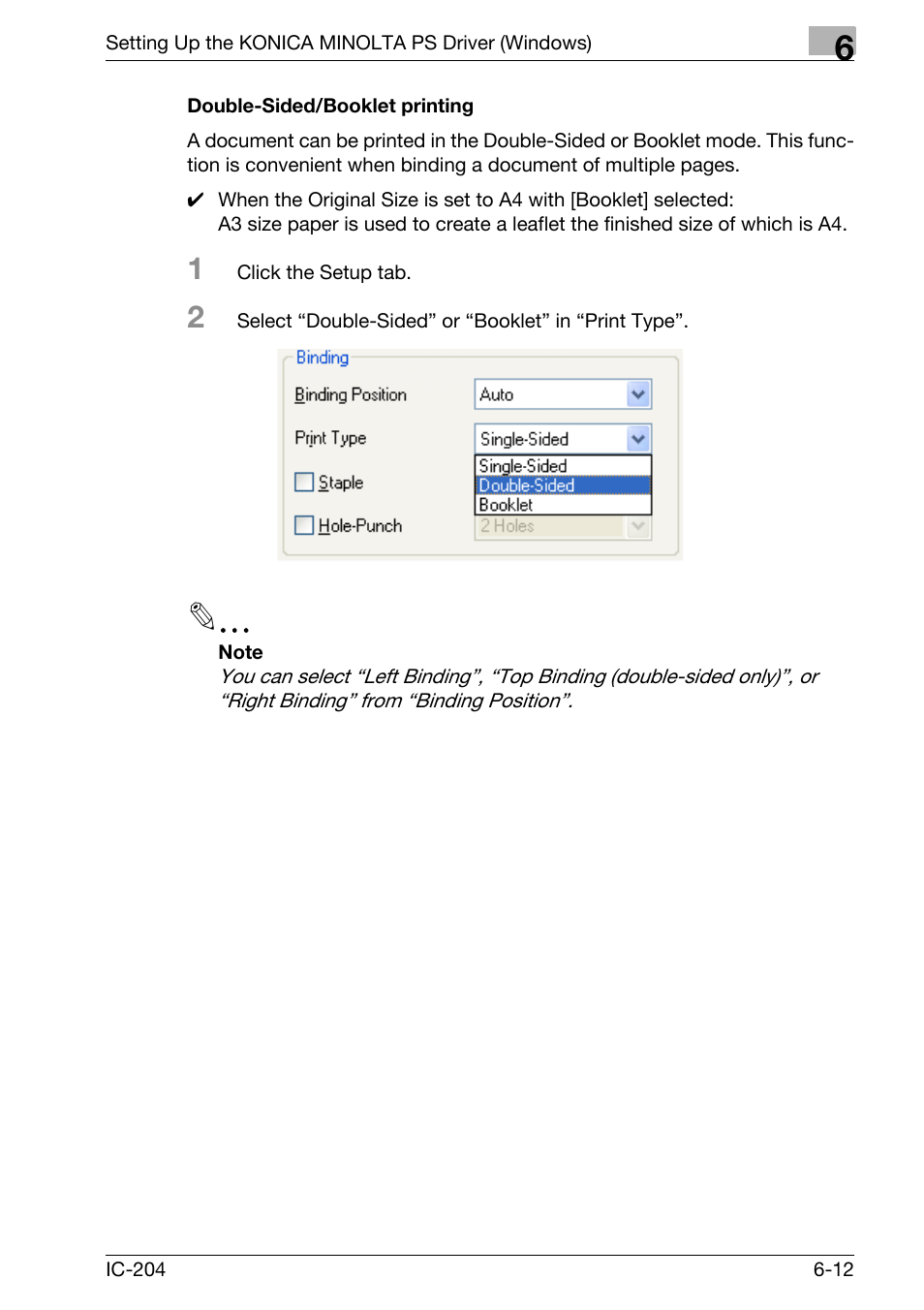 Double-sided/booklet printing -12 | Konica Minolta bizhub 420 User Manual | Page 196 / 401