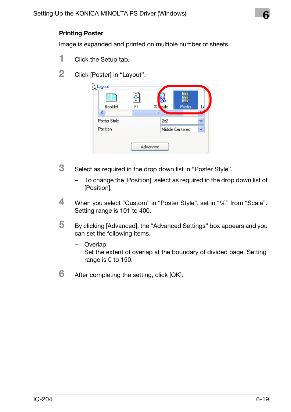 Printing poster -19 | Konica Minolta bizhub 420 User Manual | Page 203 / 401