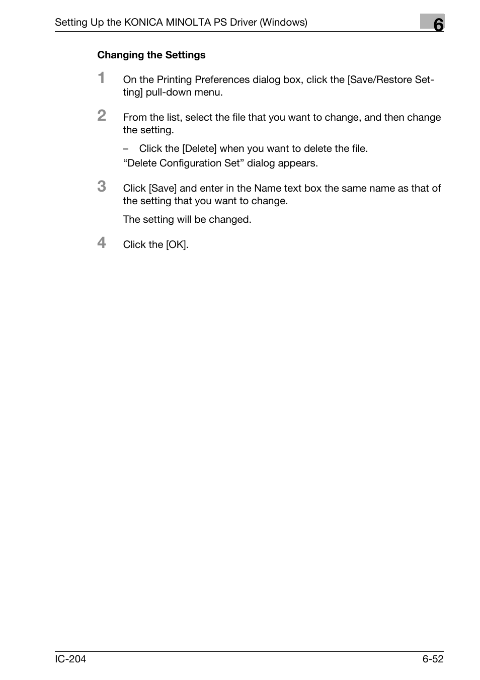 Changing the settings -52 | Konica Minolta bizhub 420 User Manual | Page 236 / 401