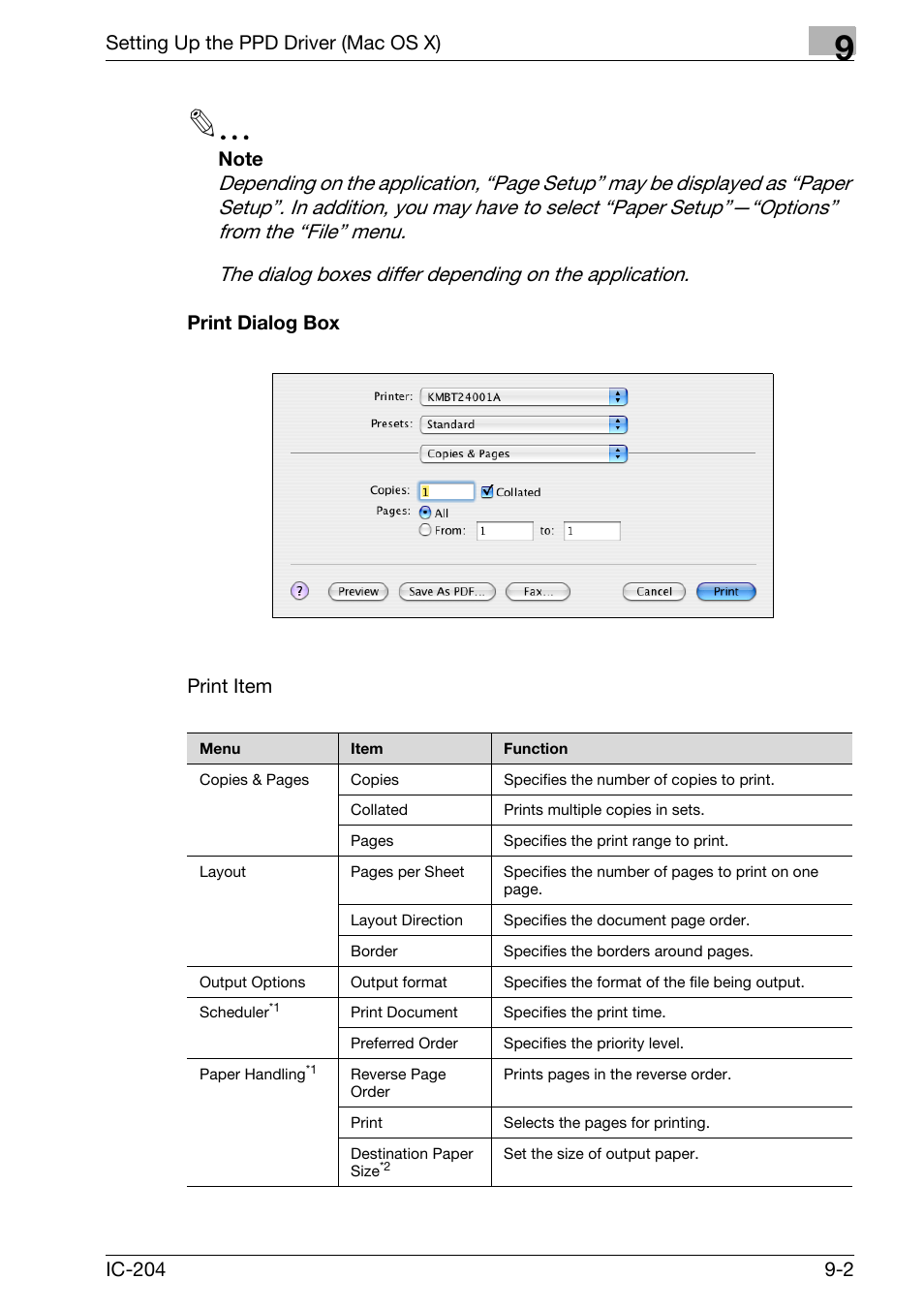 Print dialog box -2 | Konica Minolta bizhub 420 User Manual | Page 259 / 401