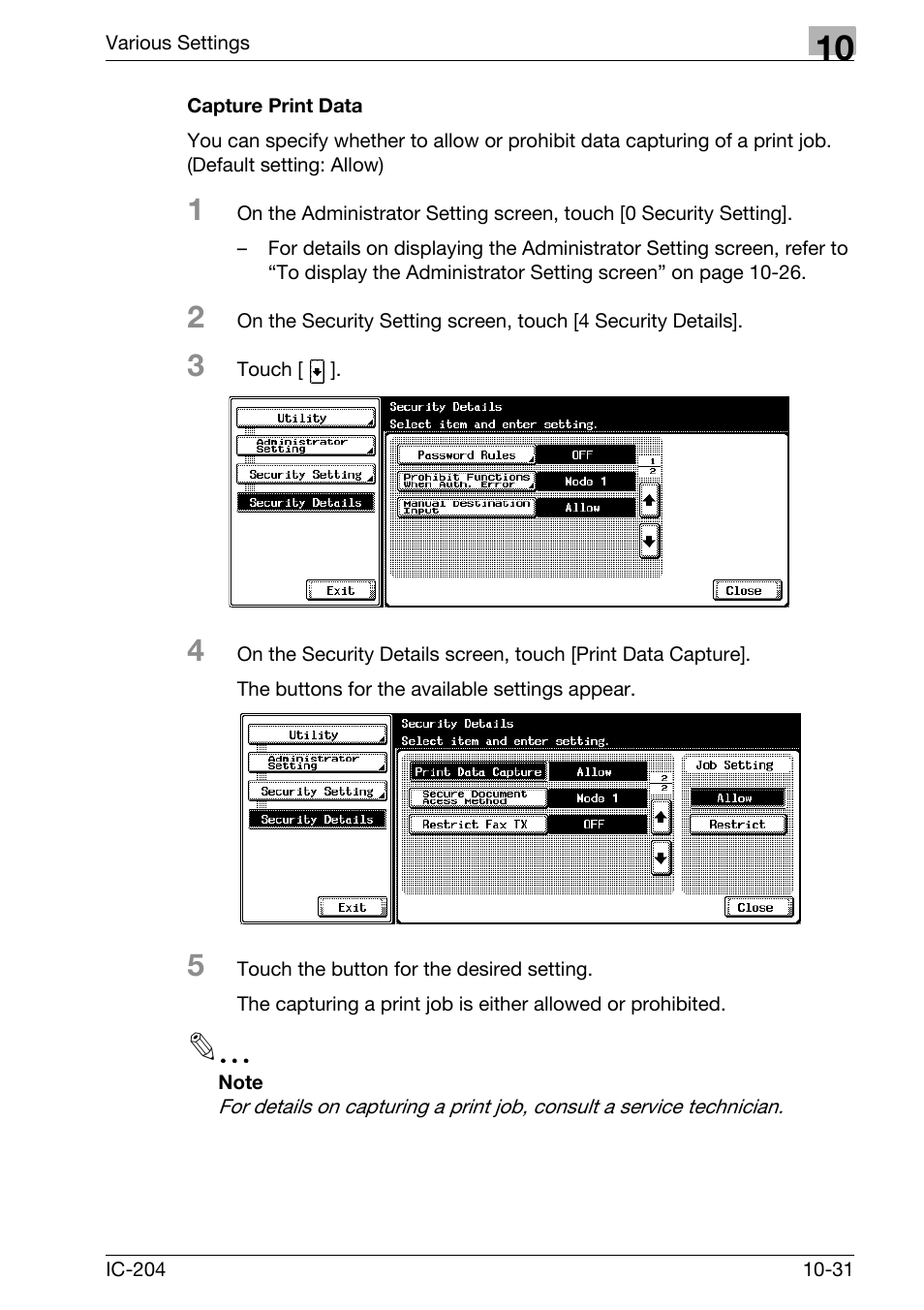 Capture print data -31 | Konica Minolta bizhub 420 User Manual | Page 306 / 401